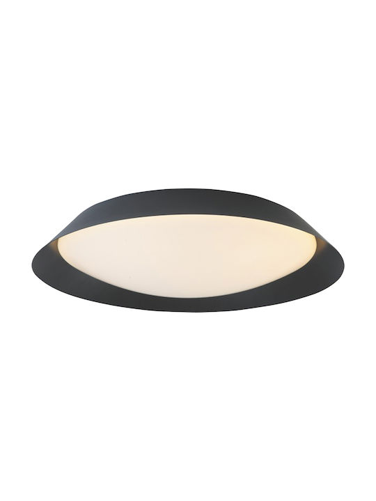 VK Lighting Μοντέρνα Μεταλλική Πλαφονιέρα Οροφής με Ενσωματωμένο LED σε Μαύρο χρώμα VK/04253CE/B/W/58